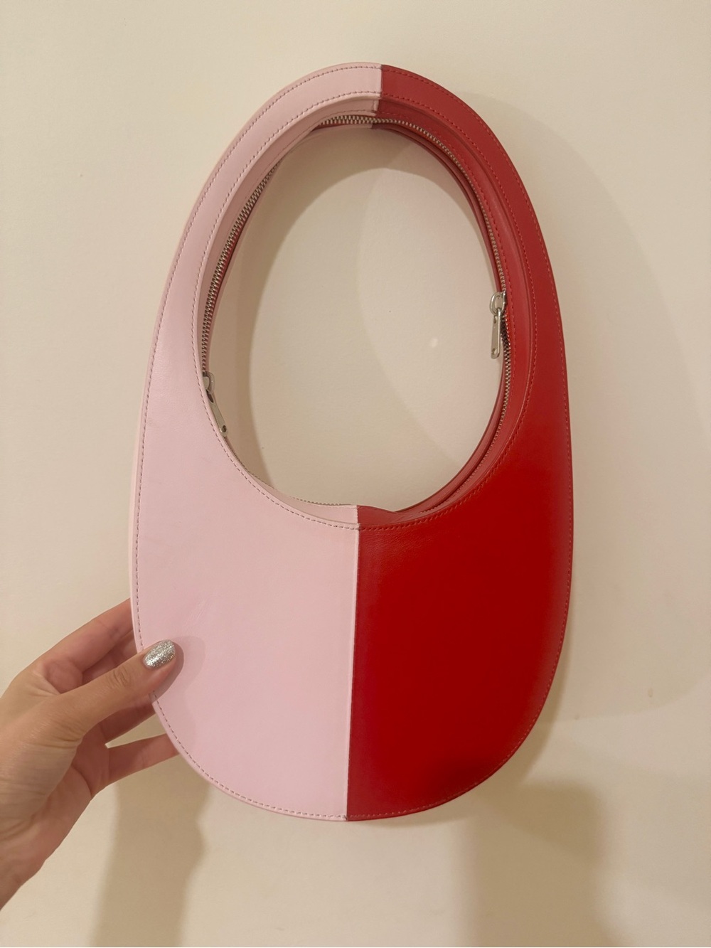 Coperni Pink and Red Swipe Shoulder Bag